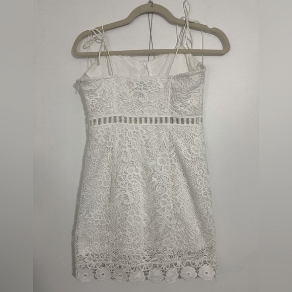 FOREVER 21 - Women's White Lace Mini Dress Size Small S - Picture 5 of 11